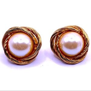Vintage Faux Pearl Earrings
